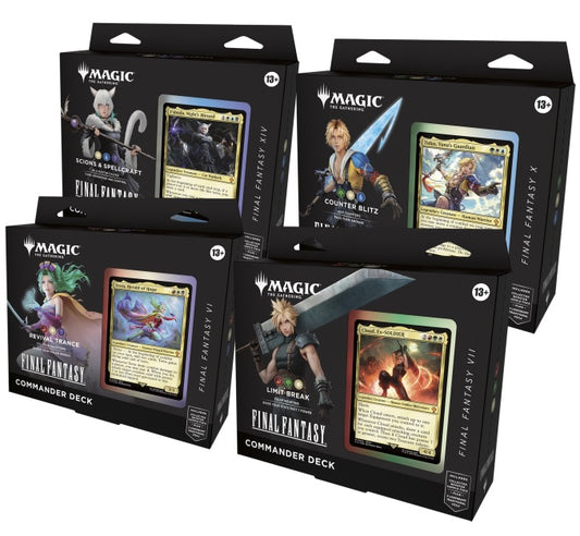 Magic the Gathering CCG: Final Fantasy Commander Deck Carton (4)