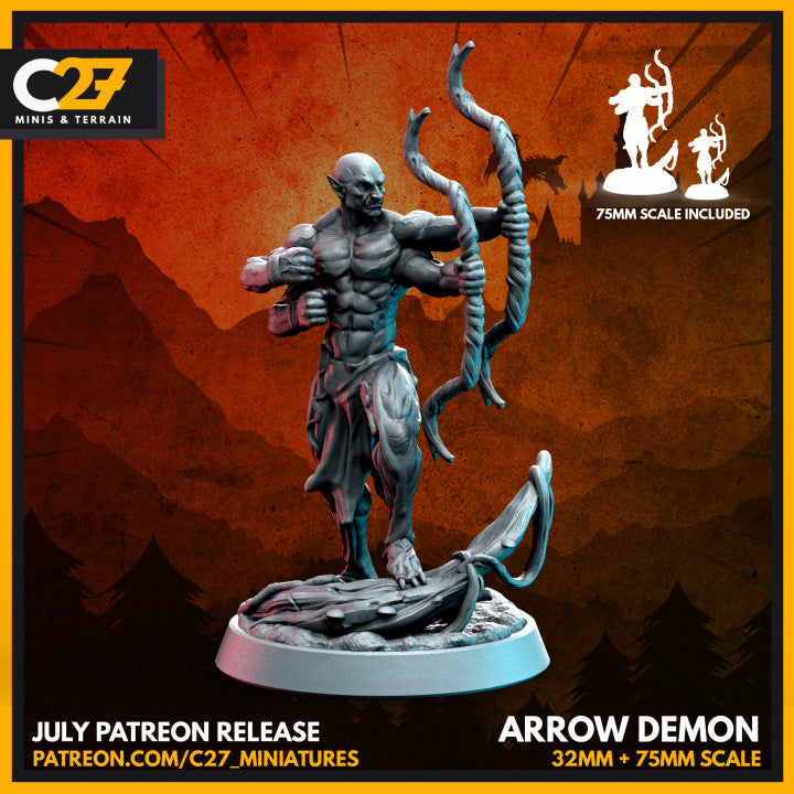 Arrow Demon by c27 – High-Quality 3D Printed Miniature