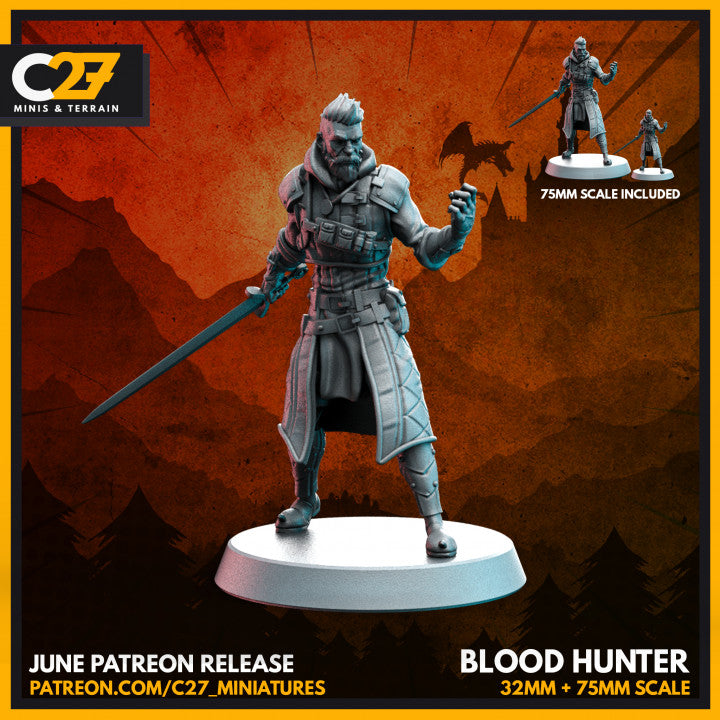 Blood Hunter by c27 – High-Quality 3D Printed Miniature