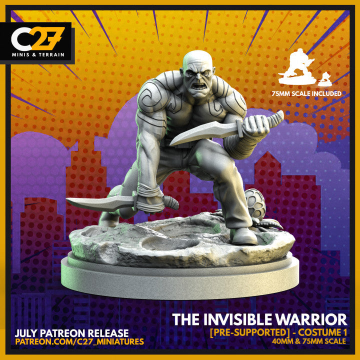 the invisible warrior by c27 – Perfect 3D Printed Miniature for Tabletop