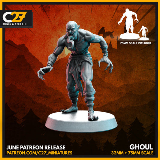 ghoul 3D Printed Miniature by c27 – Unique Game Piece