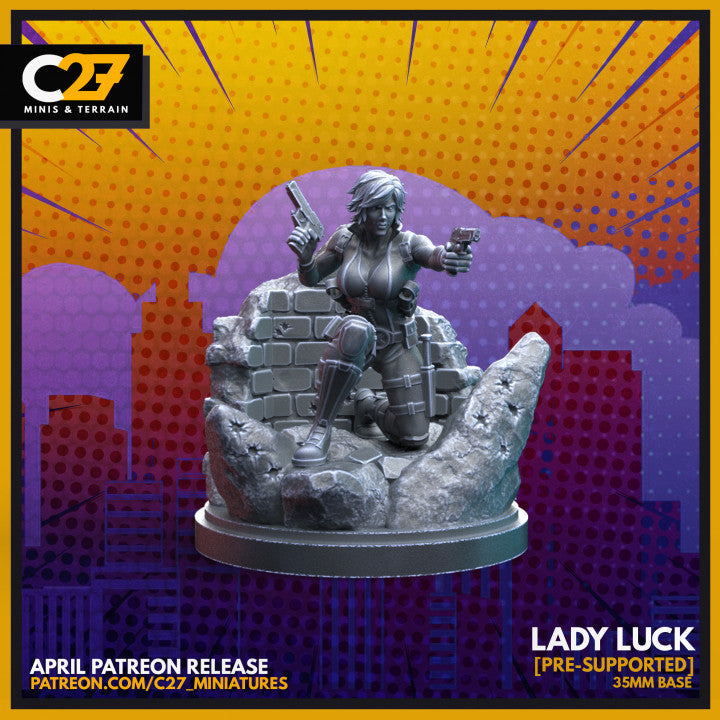 lady luck by c27 – 3D Printed Miniature for Tabletop