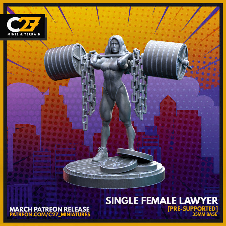 single female lawyer by c27 – Custom Miniature for Tabletop Play