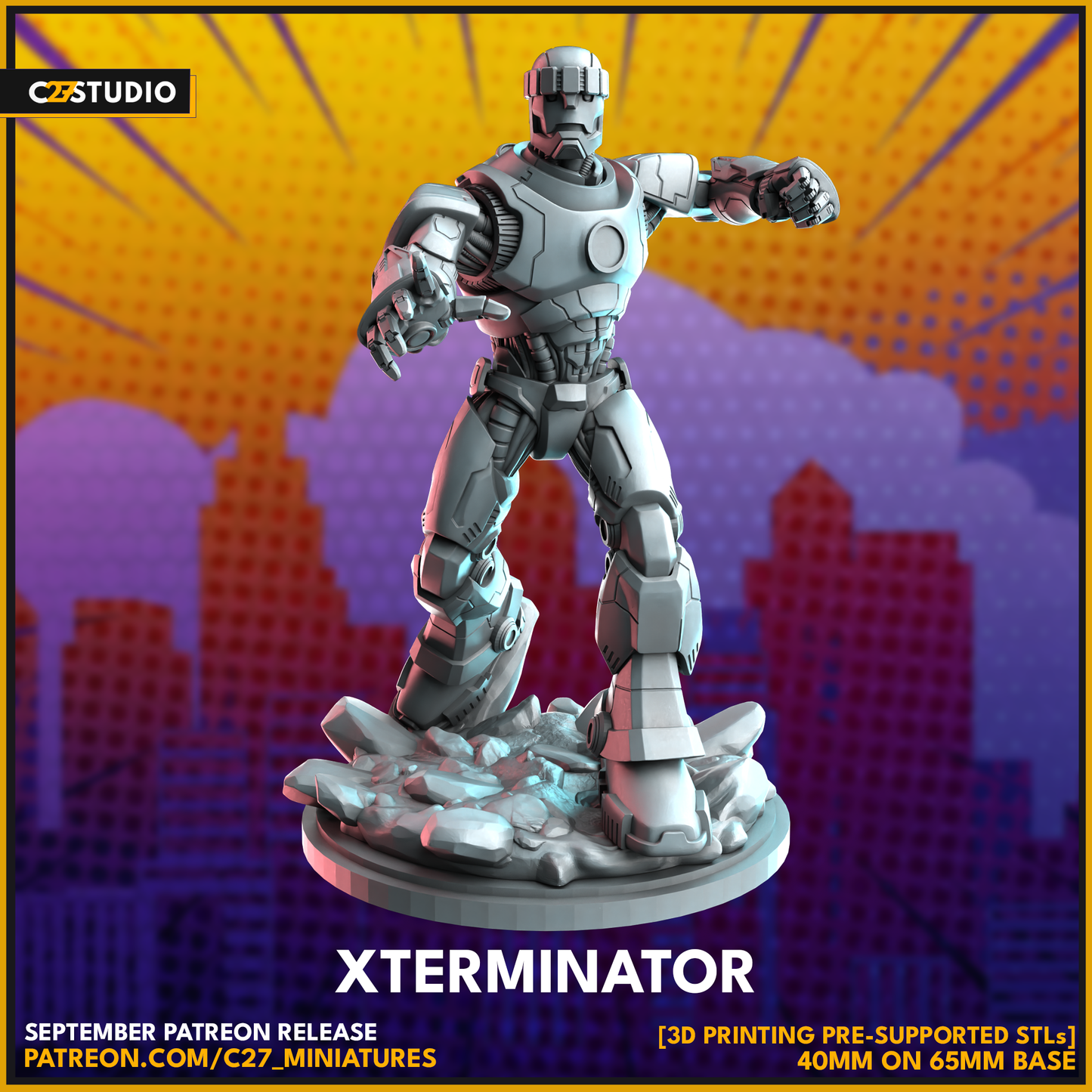 Xtermintor 3D Miniature by c27 – Ideal for Tabletop Games