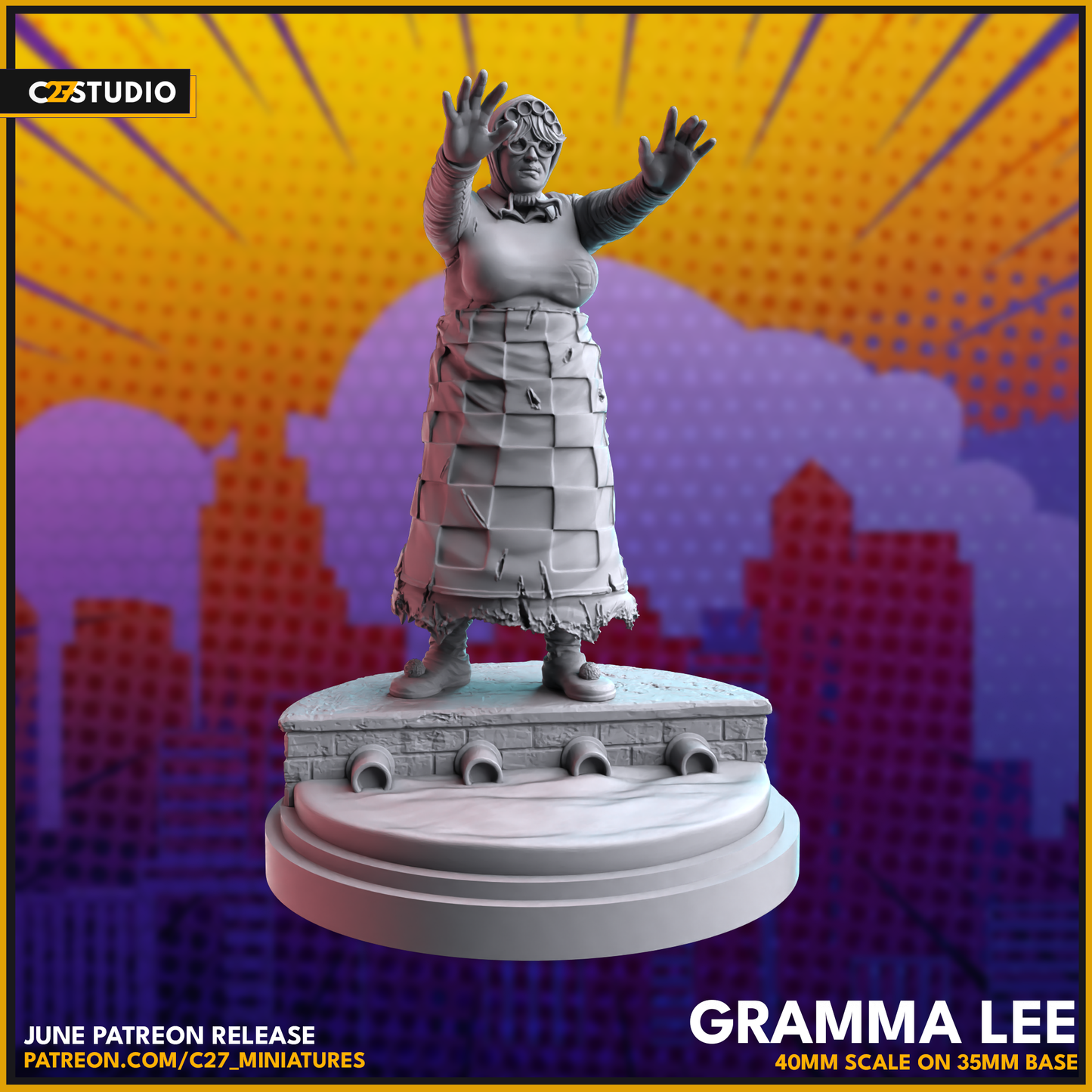 Gramma Lee 3D Model by c27 – Perfect for Custom Tabletop Games