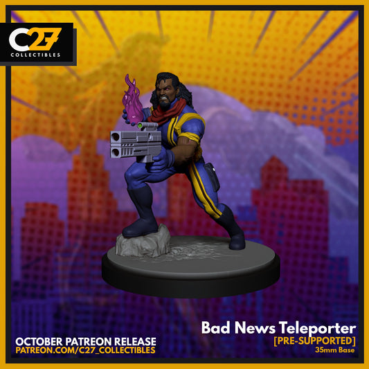 Bad News Teleporter 3D Printed Miniature by c27 – Unique Game Piece