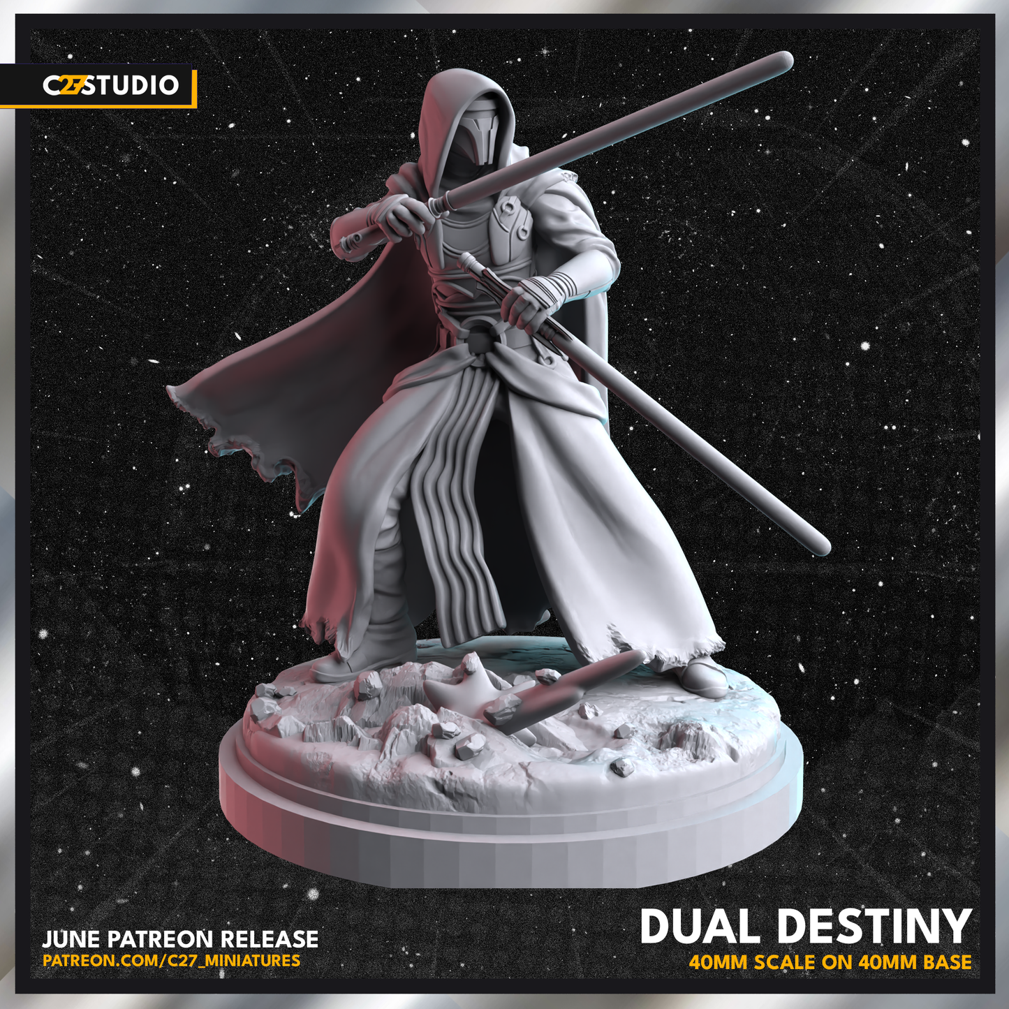 Dual Destiny by c27 – 3D Printed Miniature for Tabletop