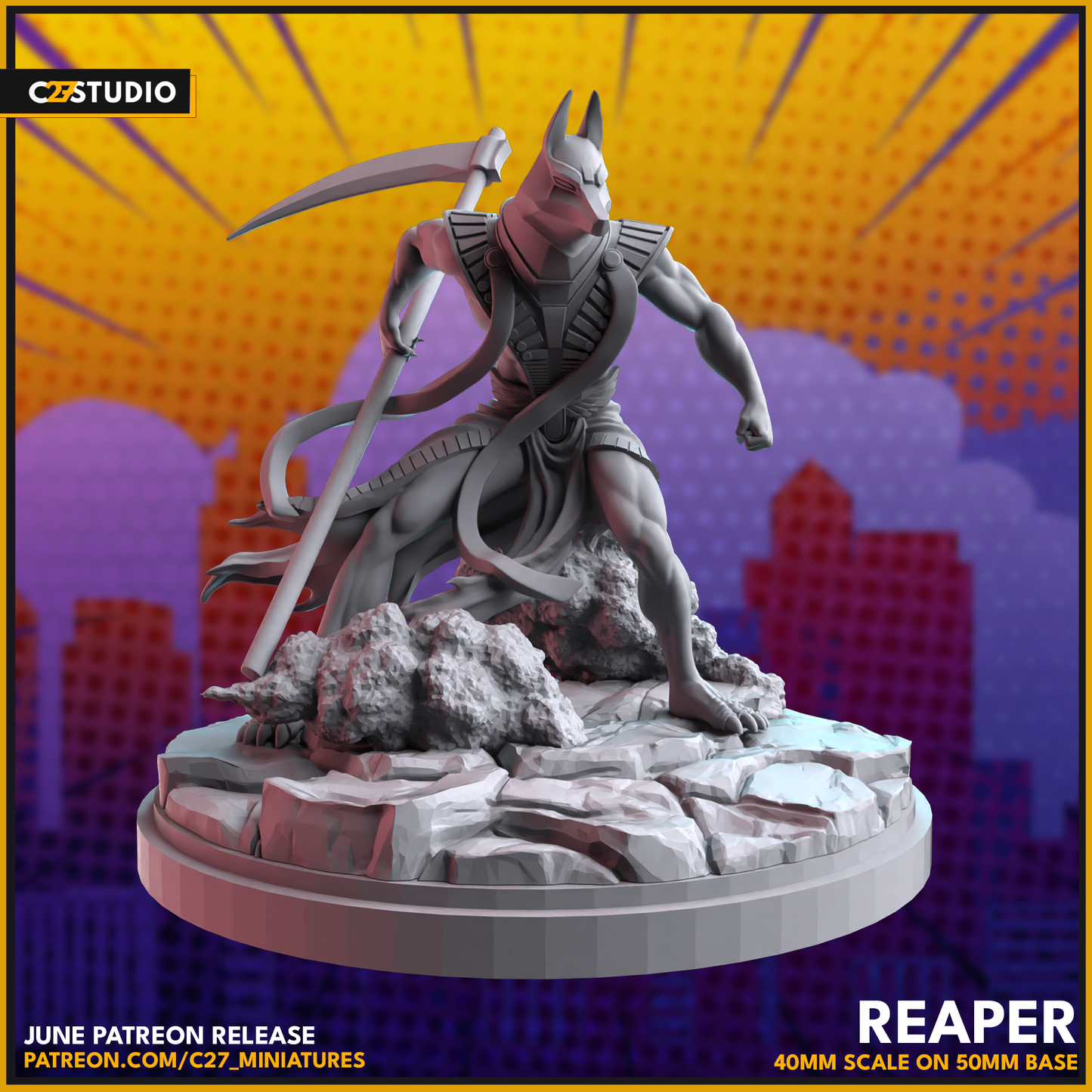 reaper 3D Miniature by c27 – Ideal for Tabletop Games