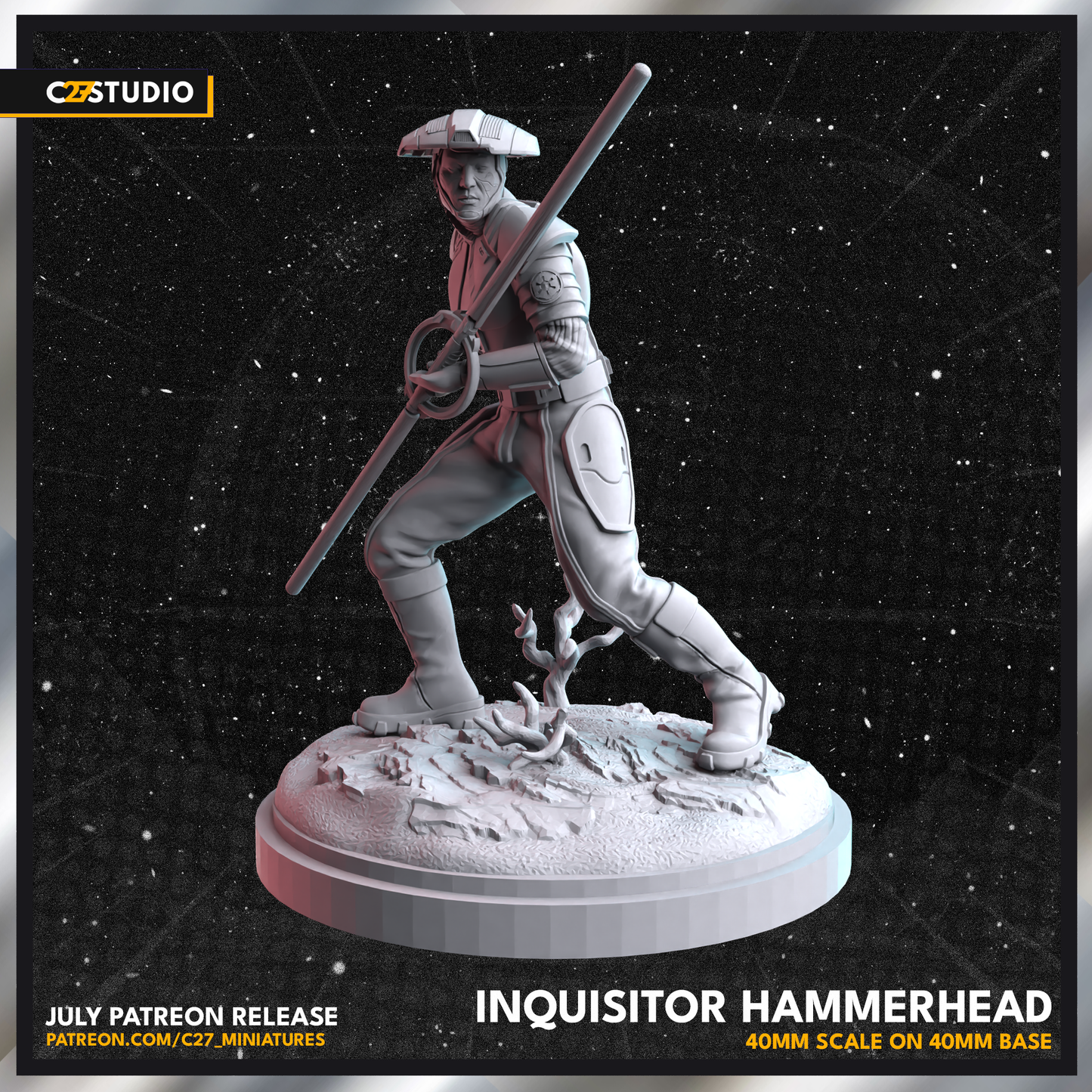 c27's Inquisitor Hammerhead 3D Miniature – Add to Your Collection