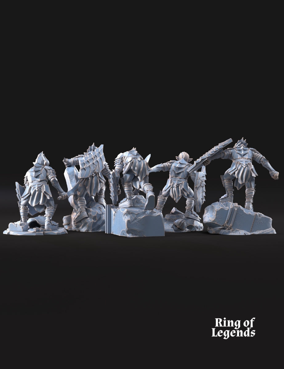 10x Goblin Warriors with sword and shield | Goblins of the Cave | Ring of Legends | Davale Games