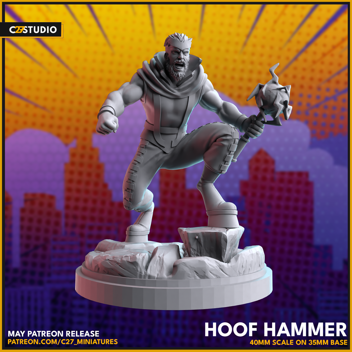 Hoof Hummer by c27 – High-Quality 3D Printed Miniature