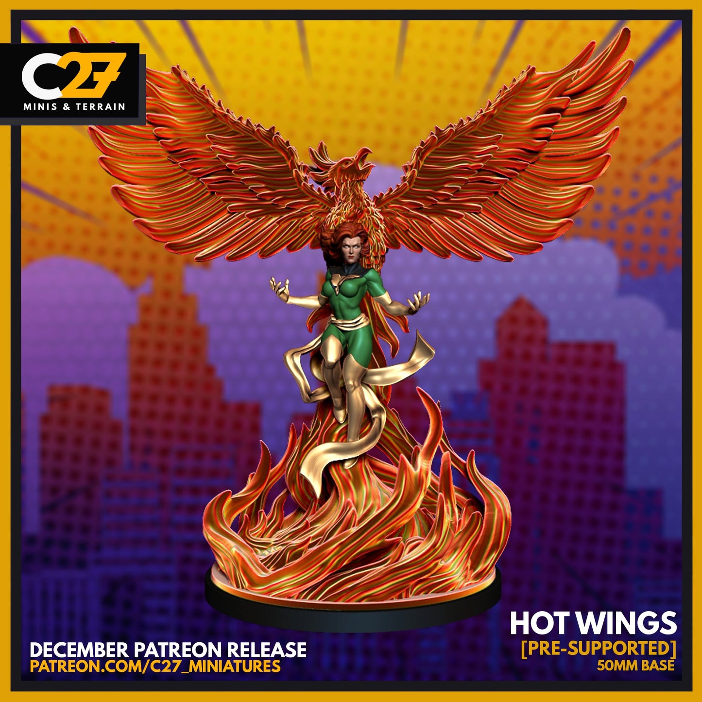 Hot Wing 3D Miniature by c27 – Ideal for Tabletop Games