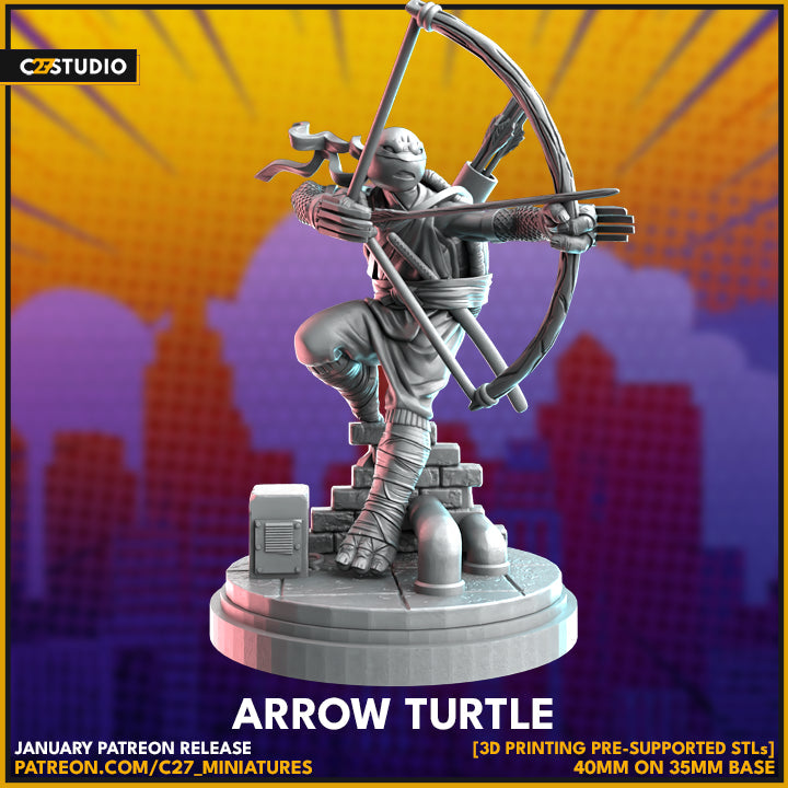 Arrow Turtle by c27 – Custom Miniature for Tabletop Play