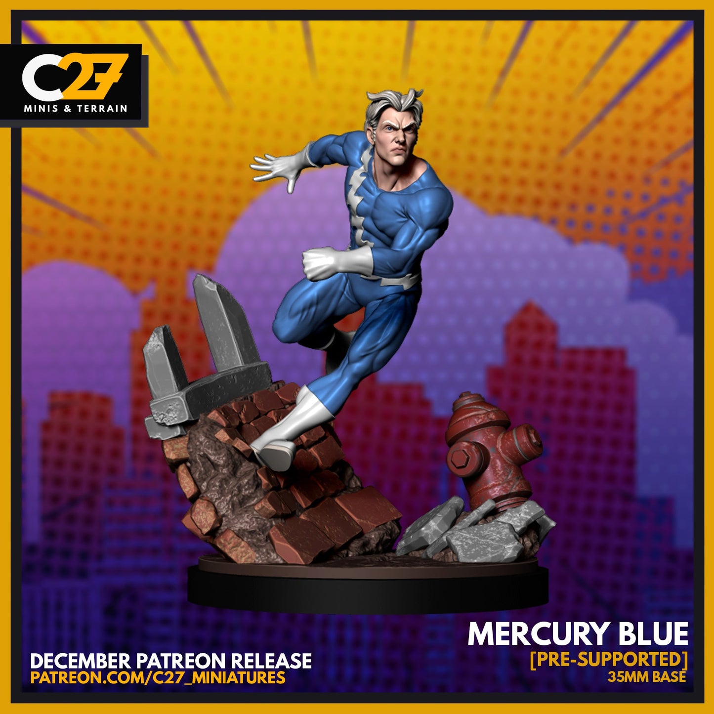 Mercury Blue by c27 – Perfect 3D Printed Miniature for Tabletop