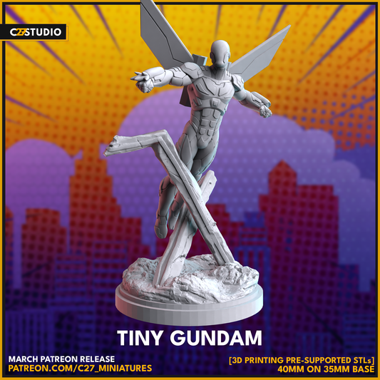 Tiny Gundam by c27 – Custom Miniature for Tabletop Play