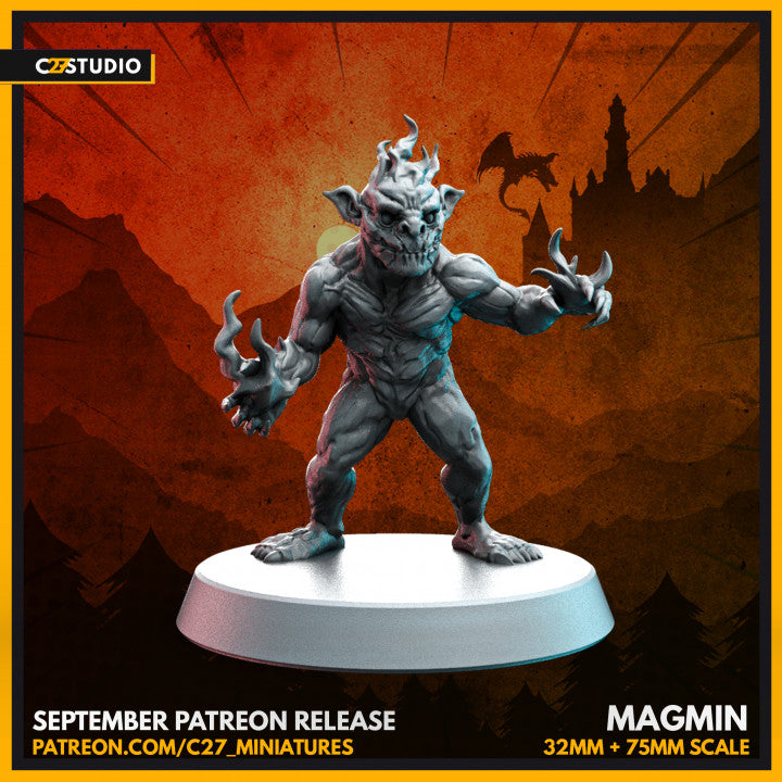 Magmin 3D Printed Miniature by c27 – Unique Game Piece