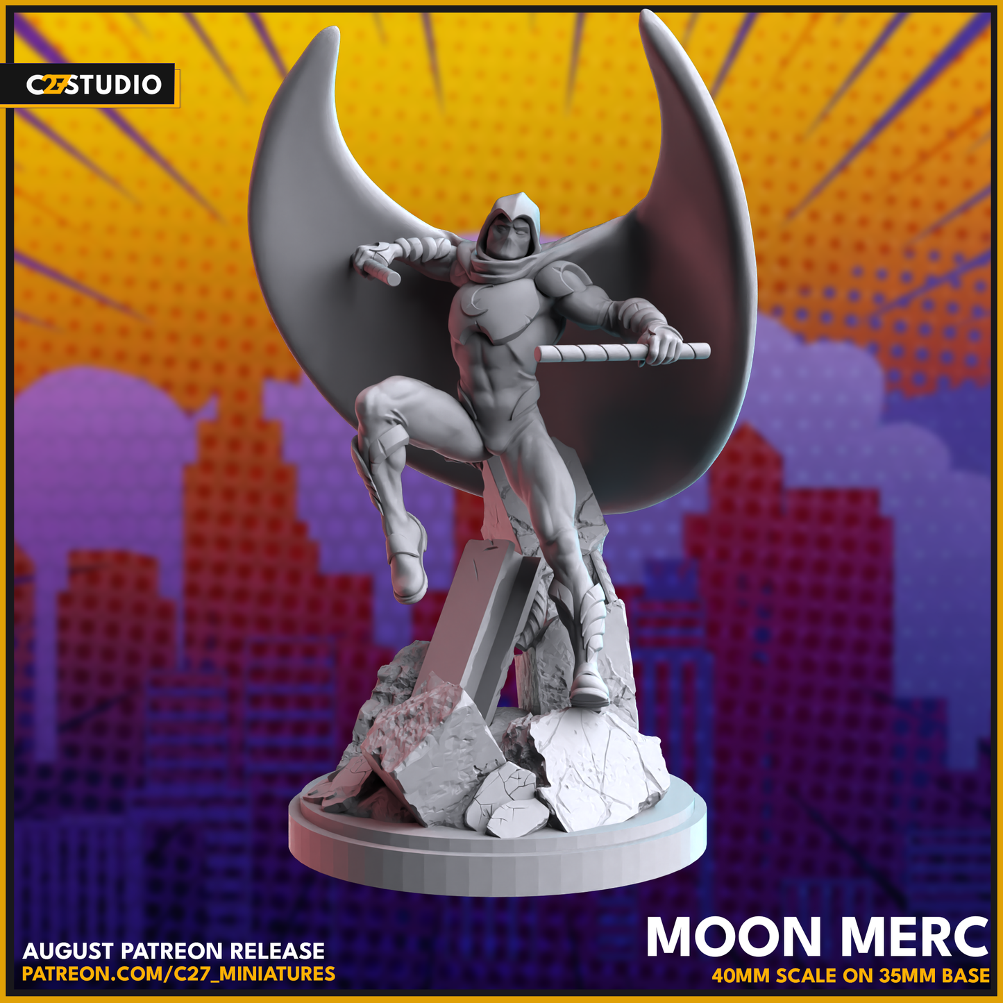 c27's Custom Moon Merc 3D Model – For Tabletop Gamers