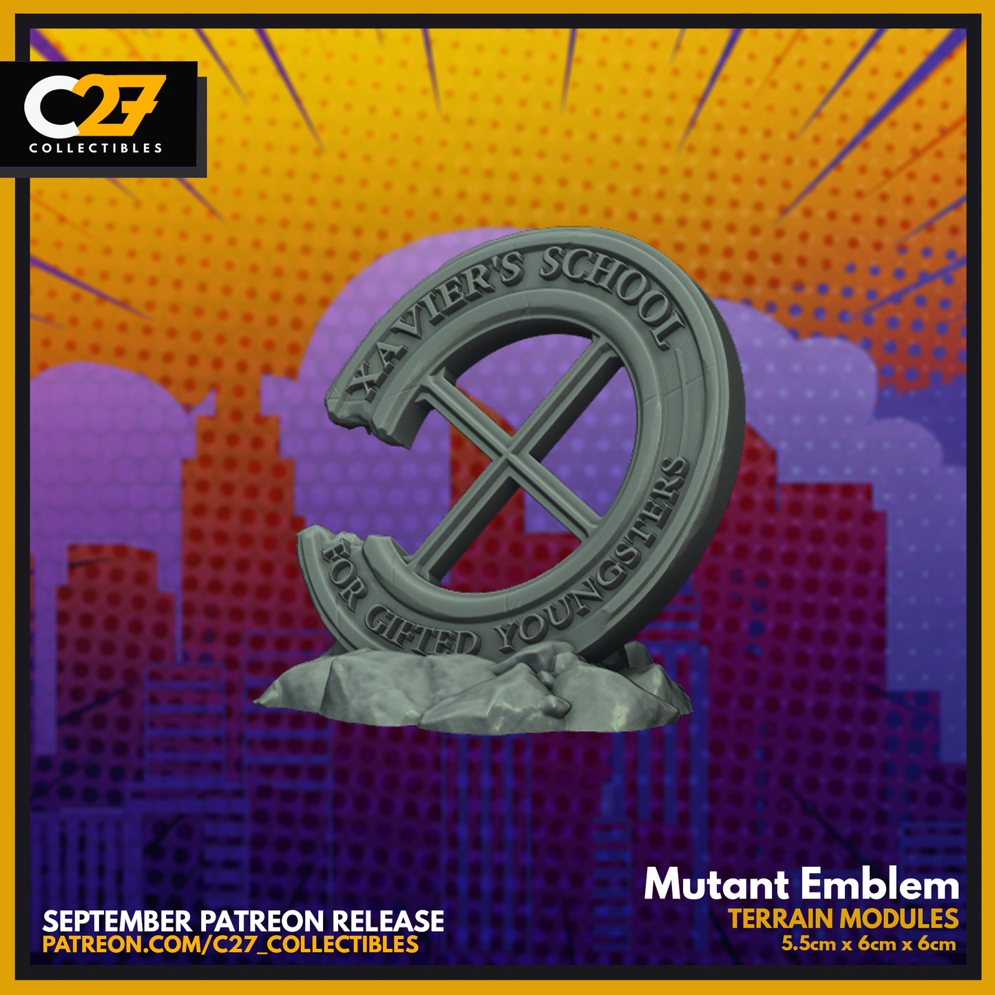 Mutant Emblem by c27 – Custom Miniature for Tabletop Play