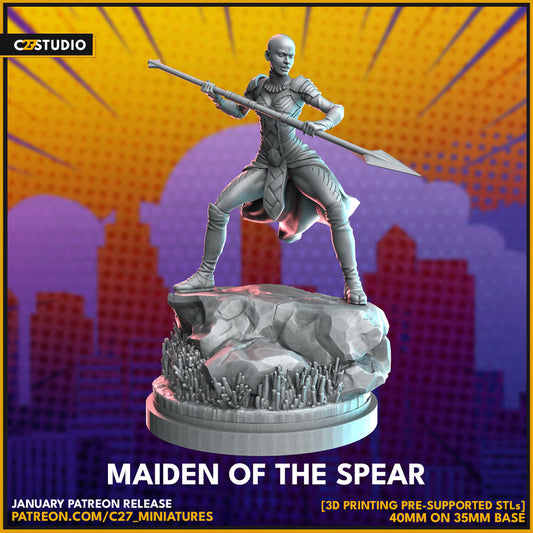 Custom Maiden of the Spear 3D Model by c27 – Tabletop Adventures Await