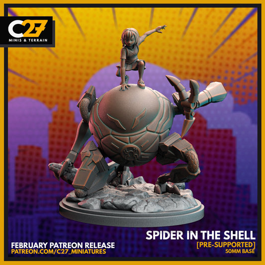 Spider in the Shell 3D Model by c27 – Perfect for Custom Tabletop Games