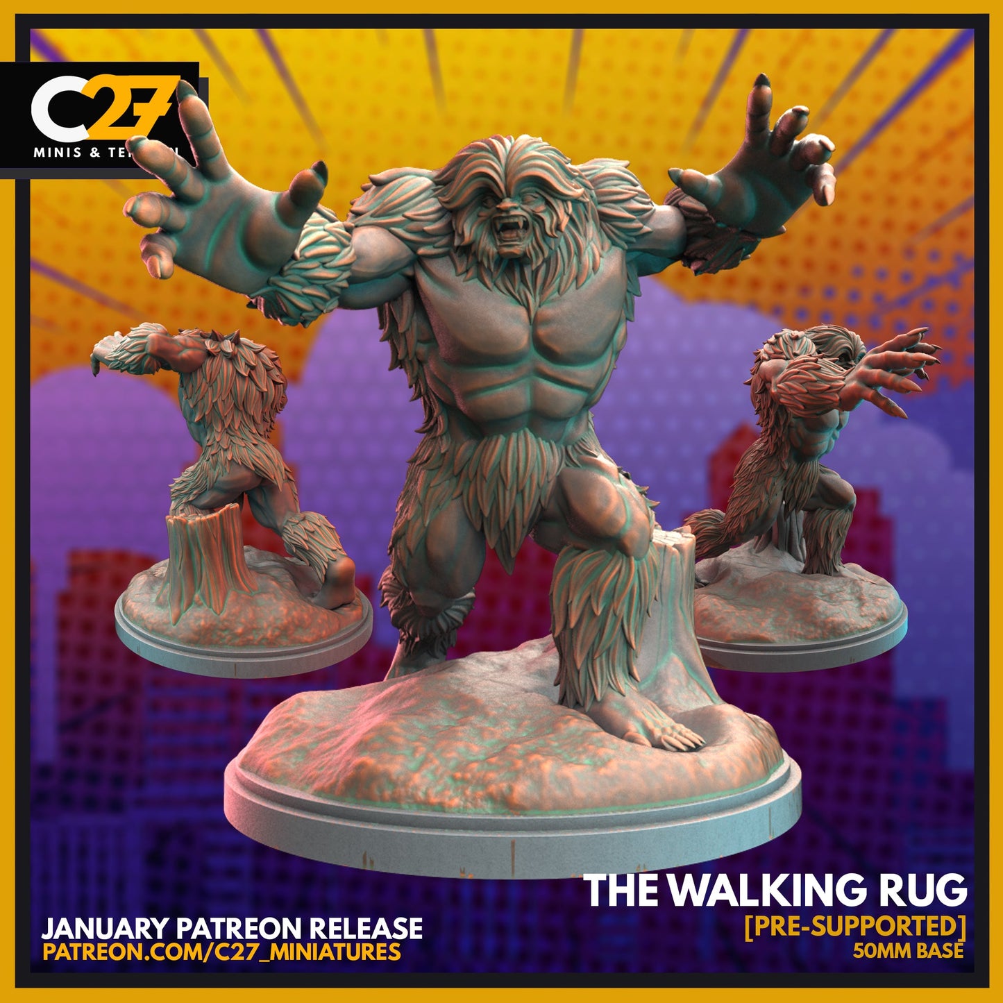 The Walking Rug 3D Model by c27 – Perfect for Custom Tabletop Games