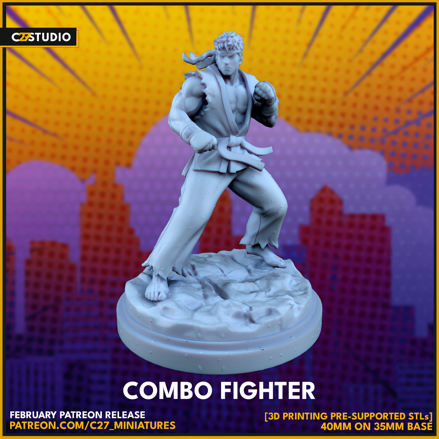 Combo Fighter 3D Model by c27 – Perfect for Custom Tabletop Games