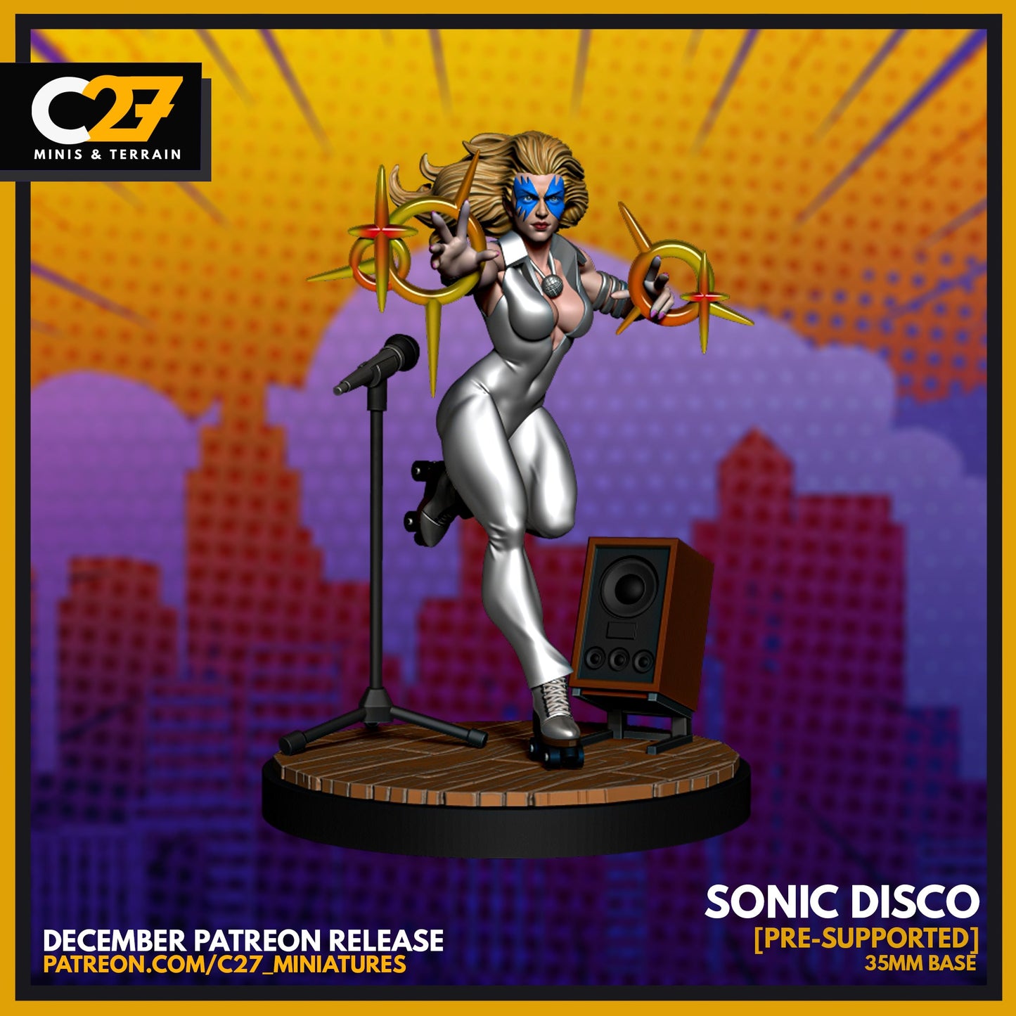 Unique sonic disco 3D Model by c27 – Tabletop Game Ready