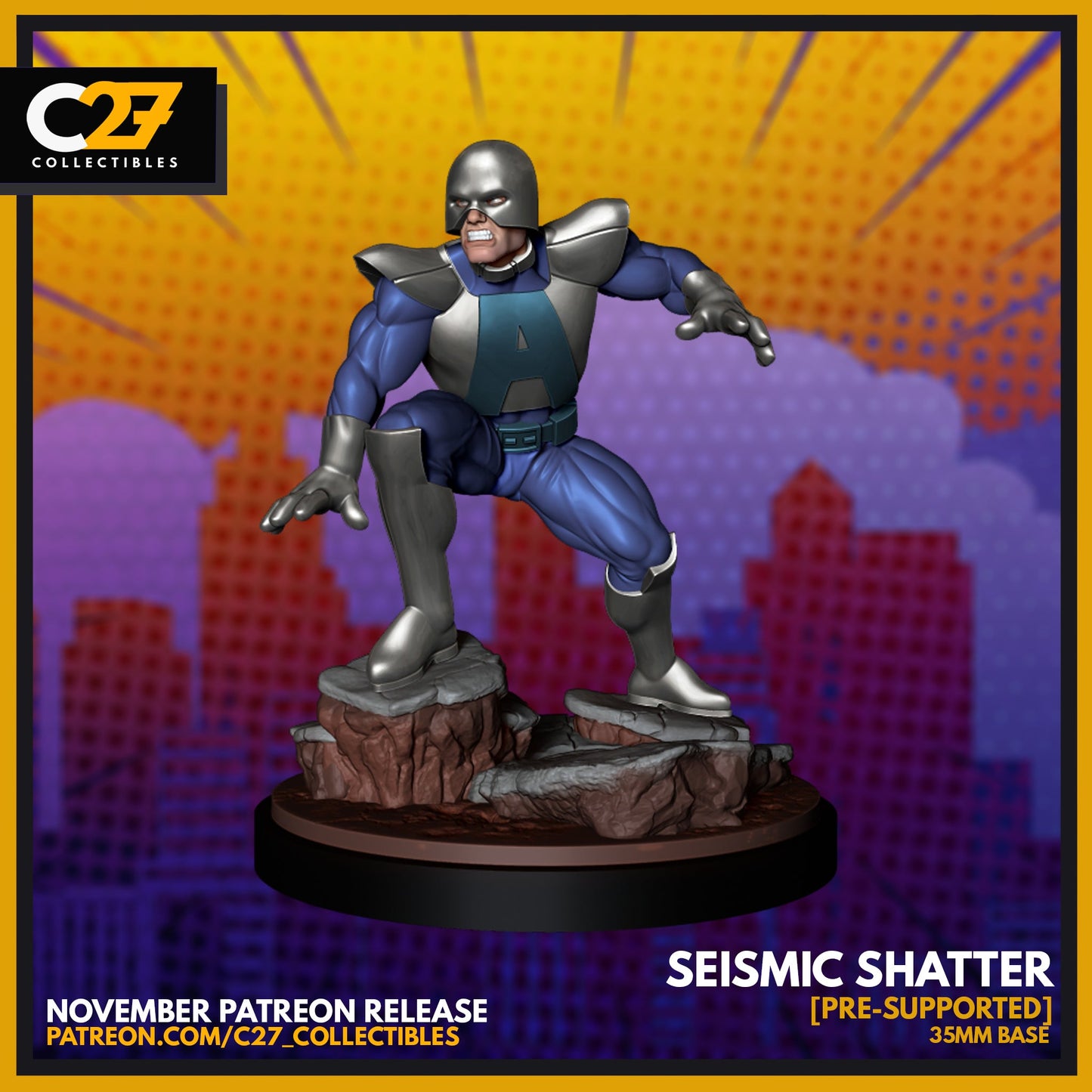 Unique Seismic Shatter 3D Model by c27 – Tabletop Game Ready