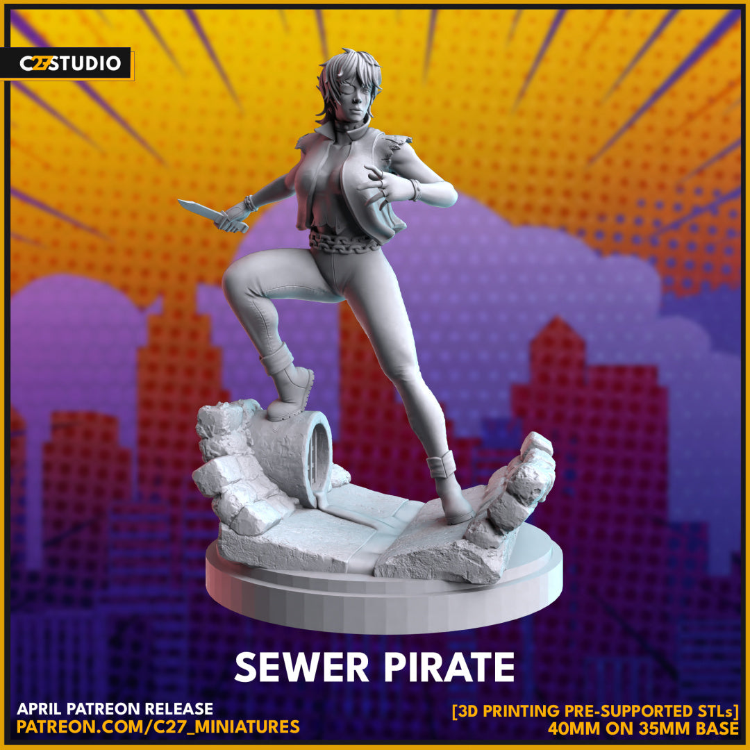 Sewer Pirate by c27 – Custom Miniature for Tabletop Play