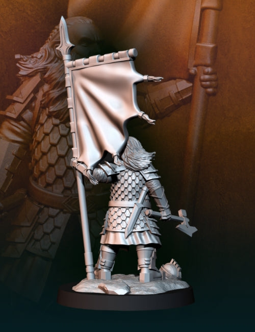 Silver Goat Dwarf Banner | Silver Goat Dwarves | Fantasy | Davale Games