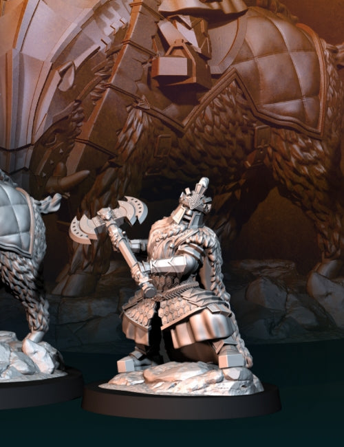 Dwarf Lord Iron – Foot and Mounted | Silver Goat Dwarves | Fantasy | Davale Games