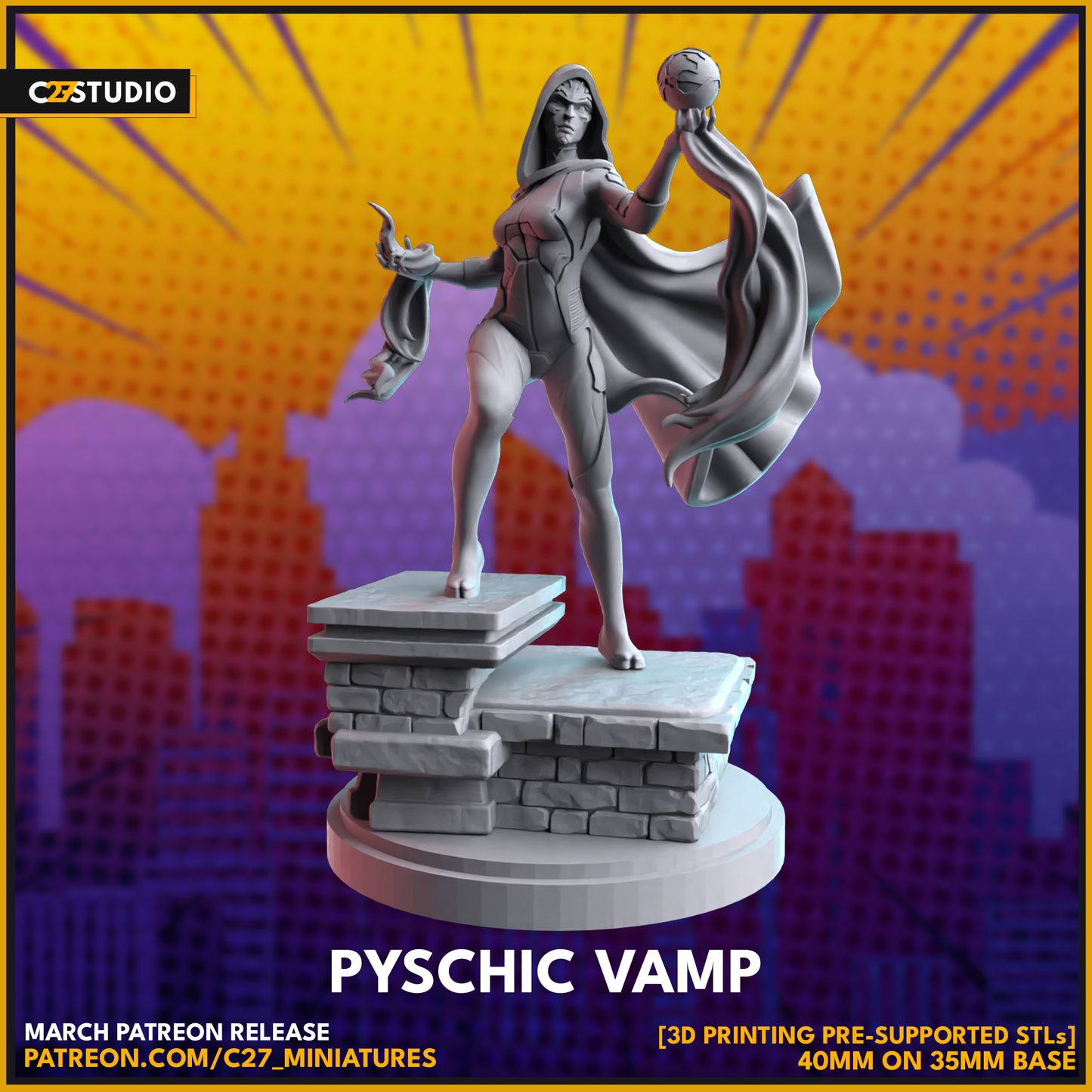 Custom Pyschic Vamp 3D Model by c27 – Tabletop Adventures Await