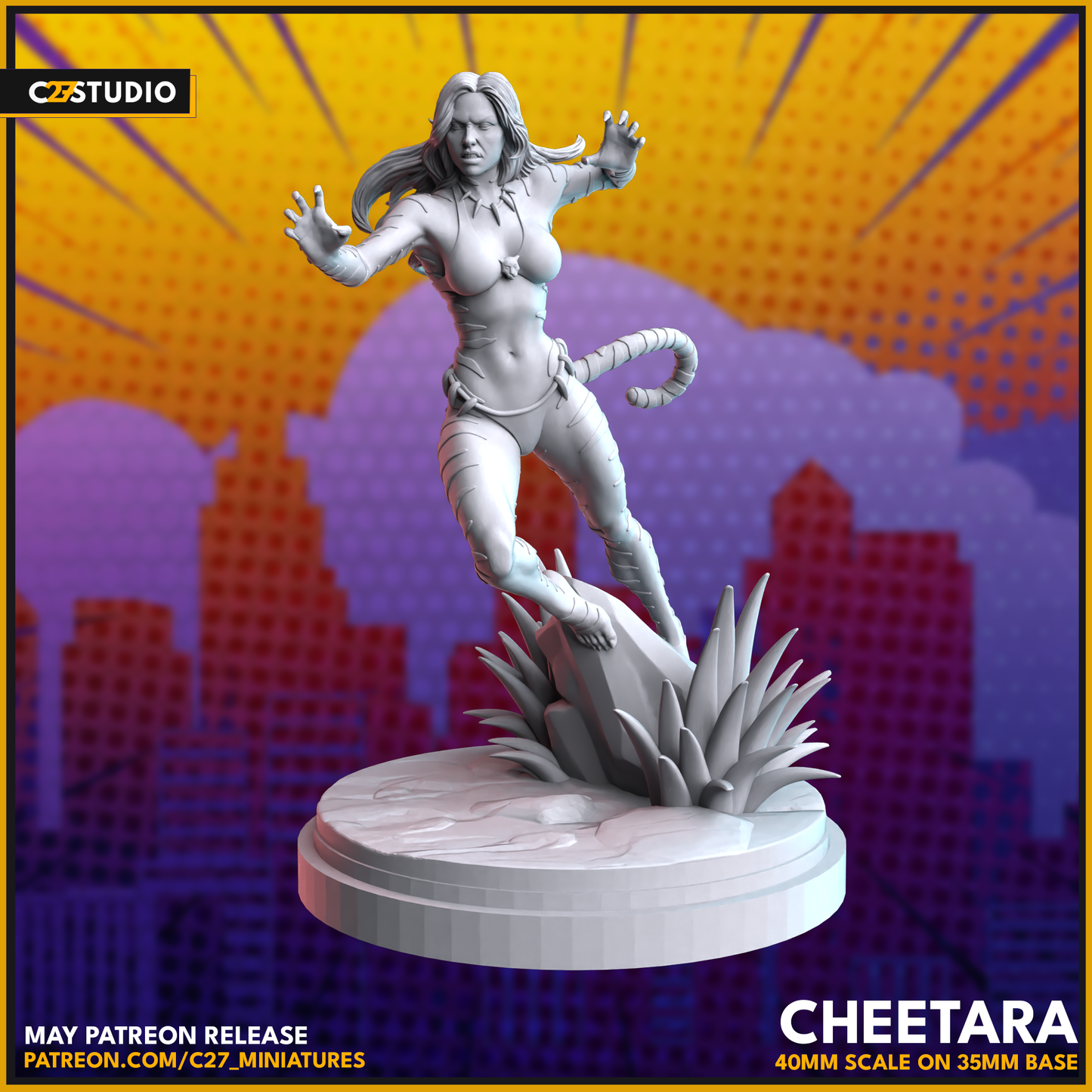 Cheetara 3D Miniature by c27 – Ideal for Tabletop Games