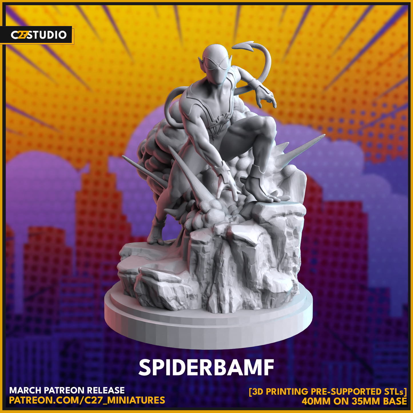 Spiderbamf by c27 – 3D Printed Miniature for Tabletop