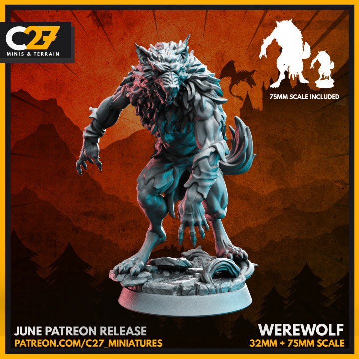 werewolf by c27 – Perfect 3D Printed Miniature for Tabletop