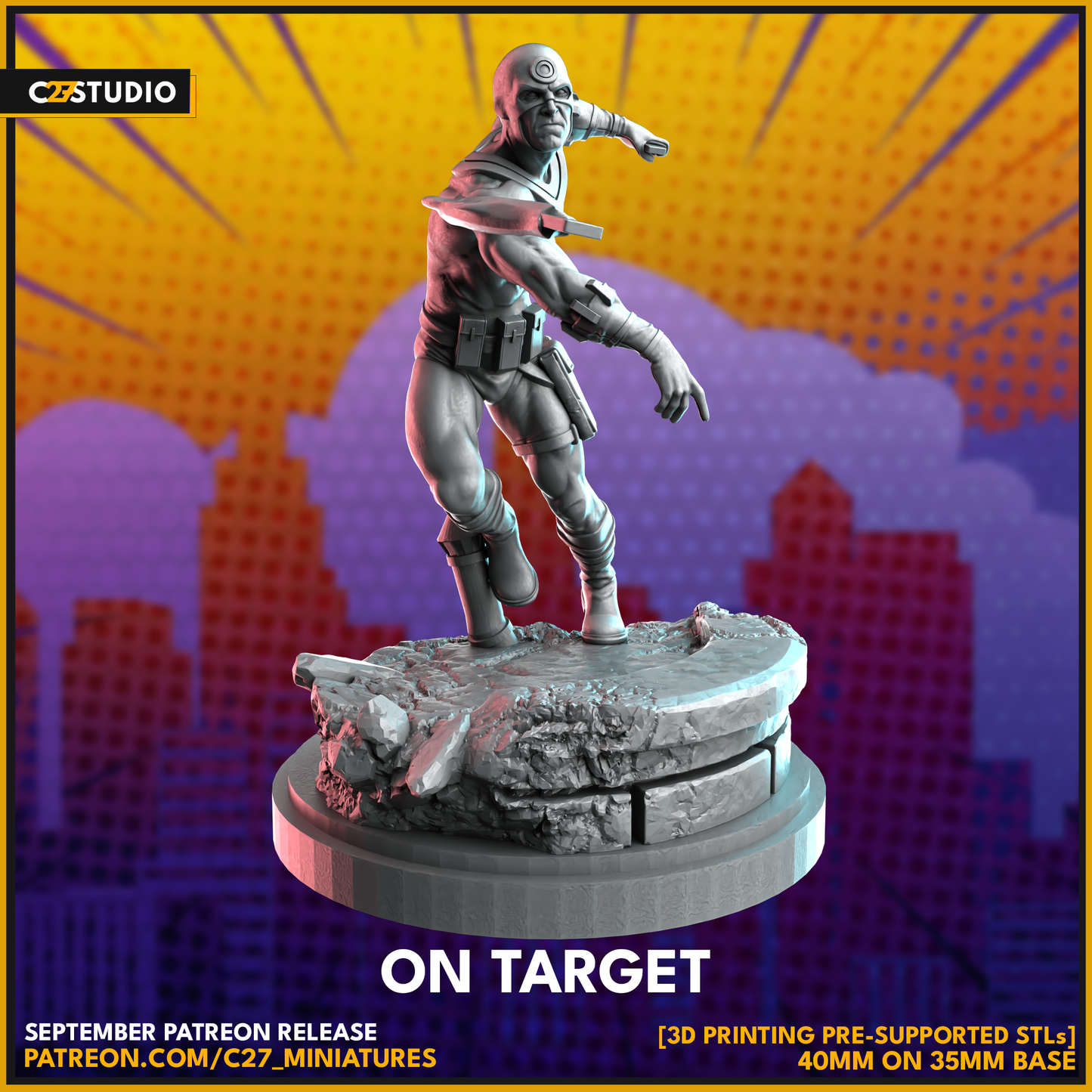 Unique On Target 3D Model by c27 – Tabletop Game Ready