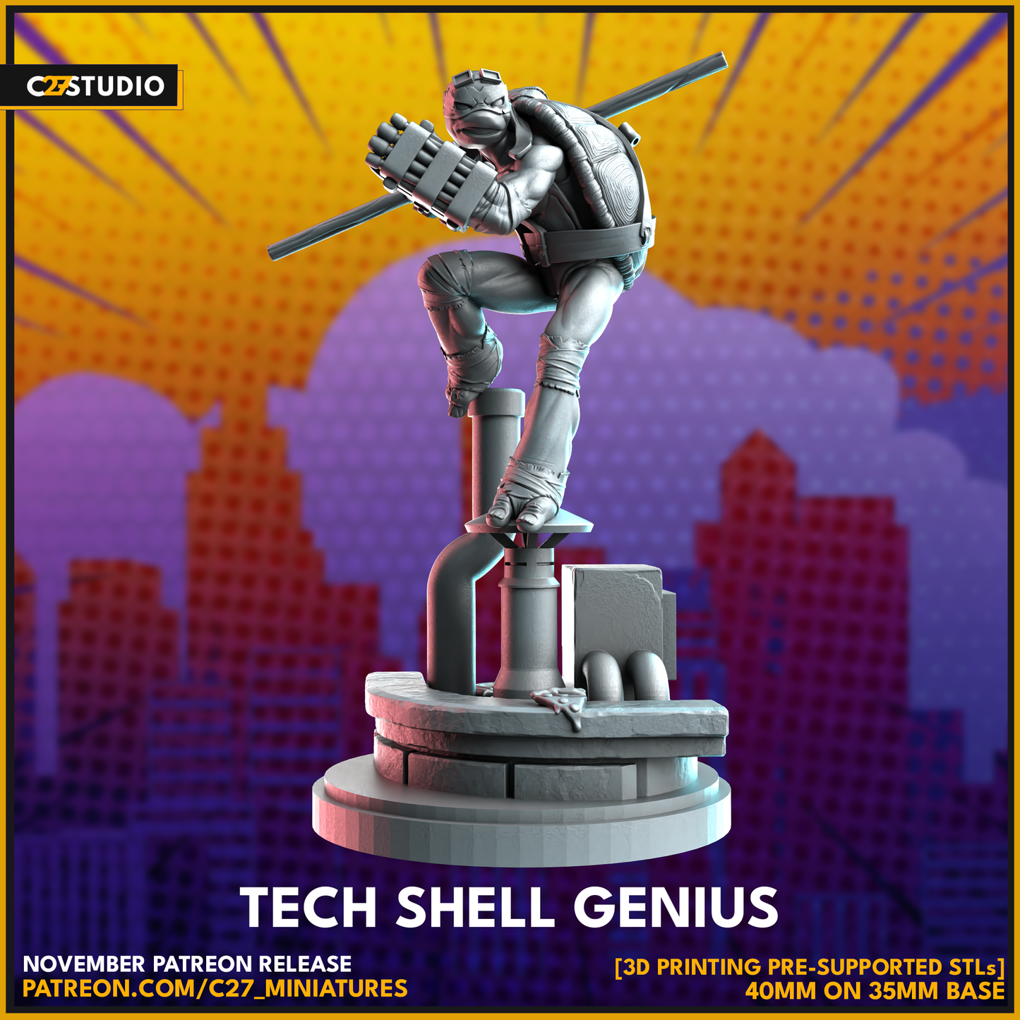 Tech Shell Genius by c27 – Perfect 3D Printed Miniature for Tabletop