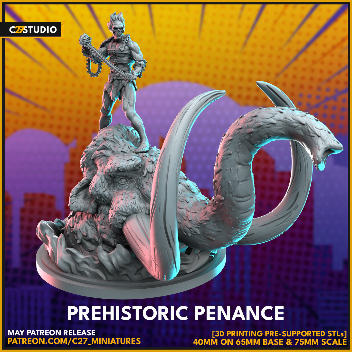 Prehistoric Penance 3D Model by c27 – Perfect for Custom Tabletop Games