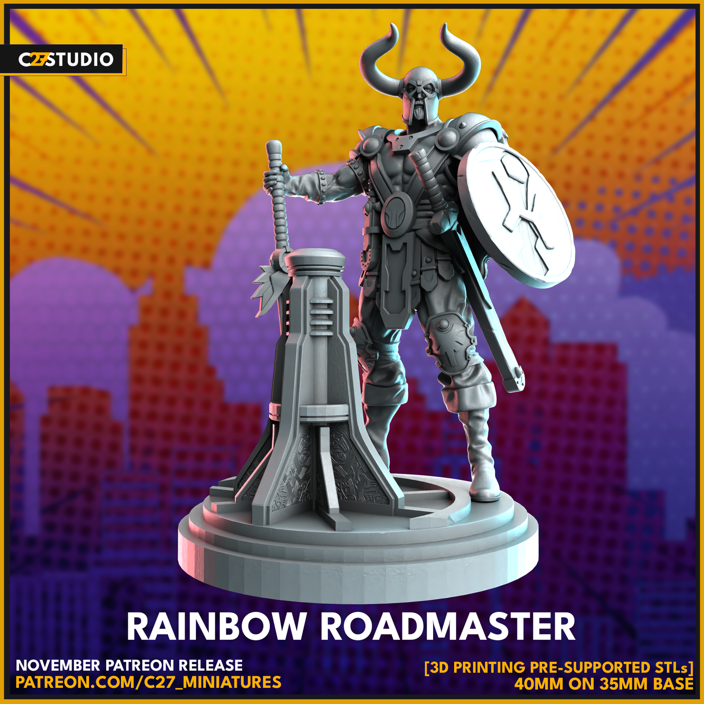 Rainbow Roadmaster by c27 – High-Quality 3D Printed Miniature