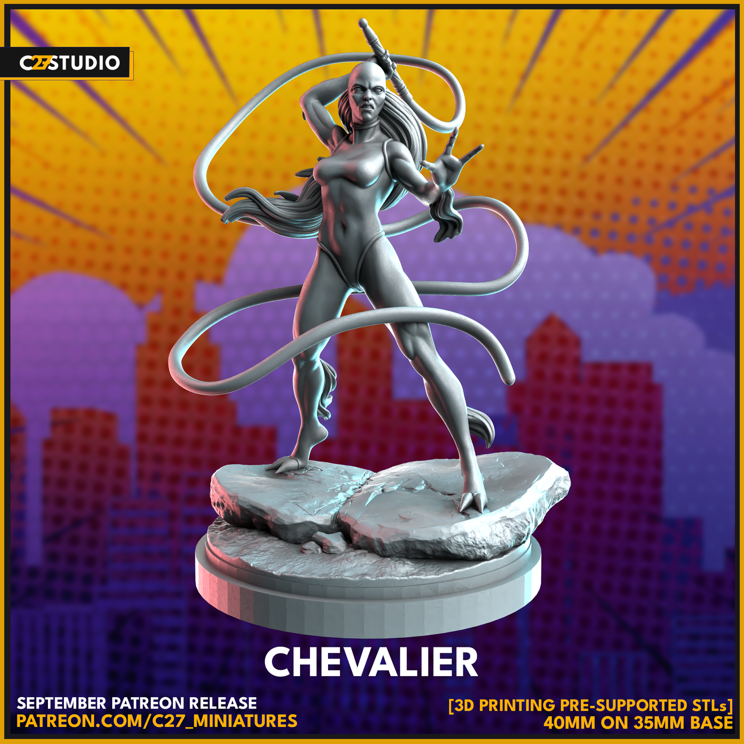 Unique Chevalier 3D Model by c27 – Tabletop Game Ready