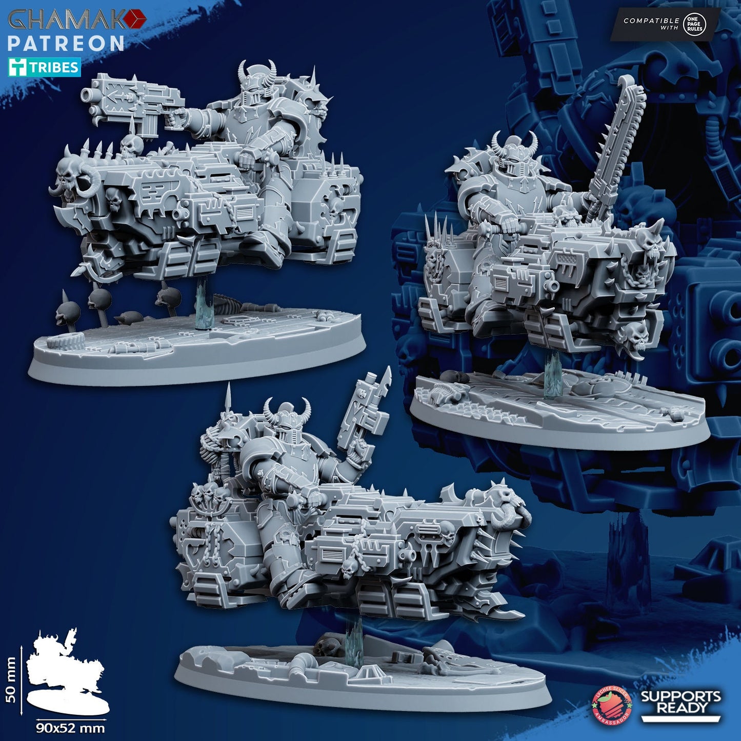 3 Traitor A-Grav bikes | Ghamak | Grimdark Compatible