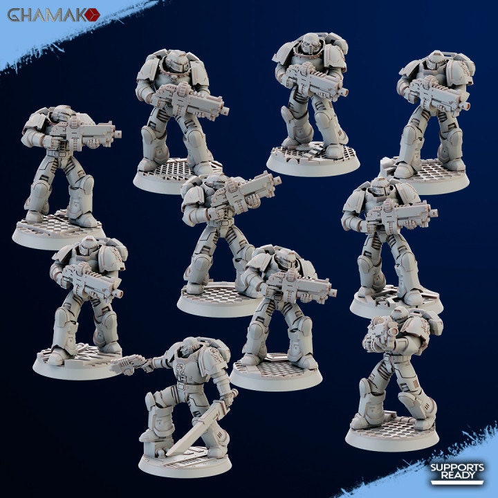 Set of 10 Imperator's Militum Automatic Rifle | Ghamak | Grimdark Compatible