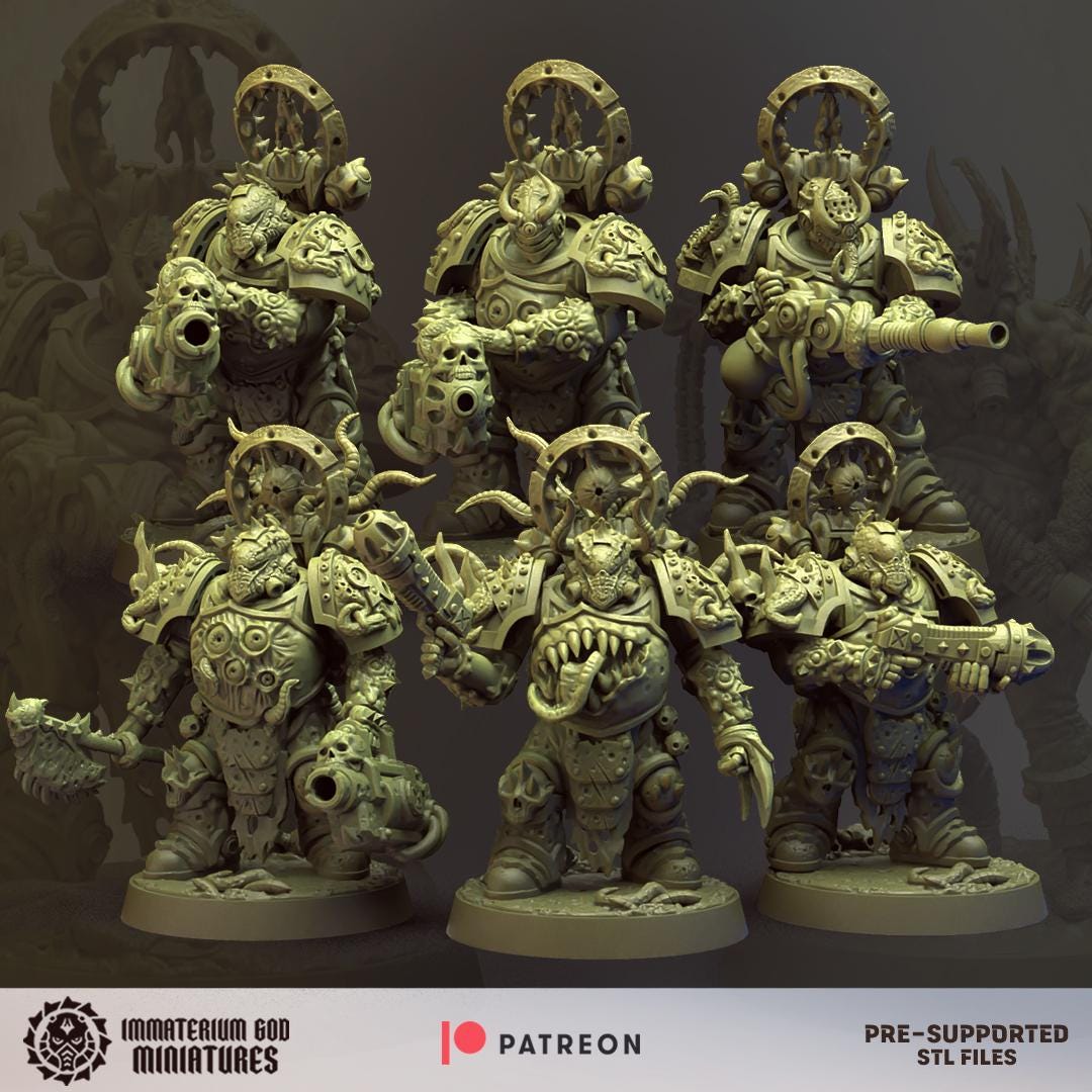 Decay Annihilators Set of 6 | Immaterium God Miniatures | Grimdark Compatible