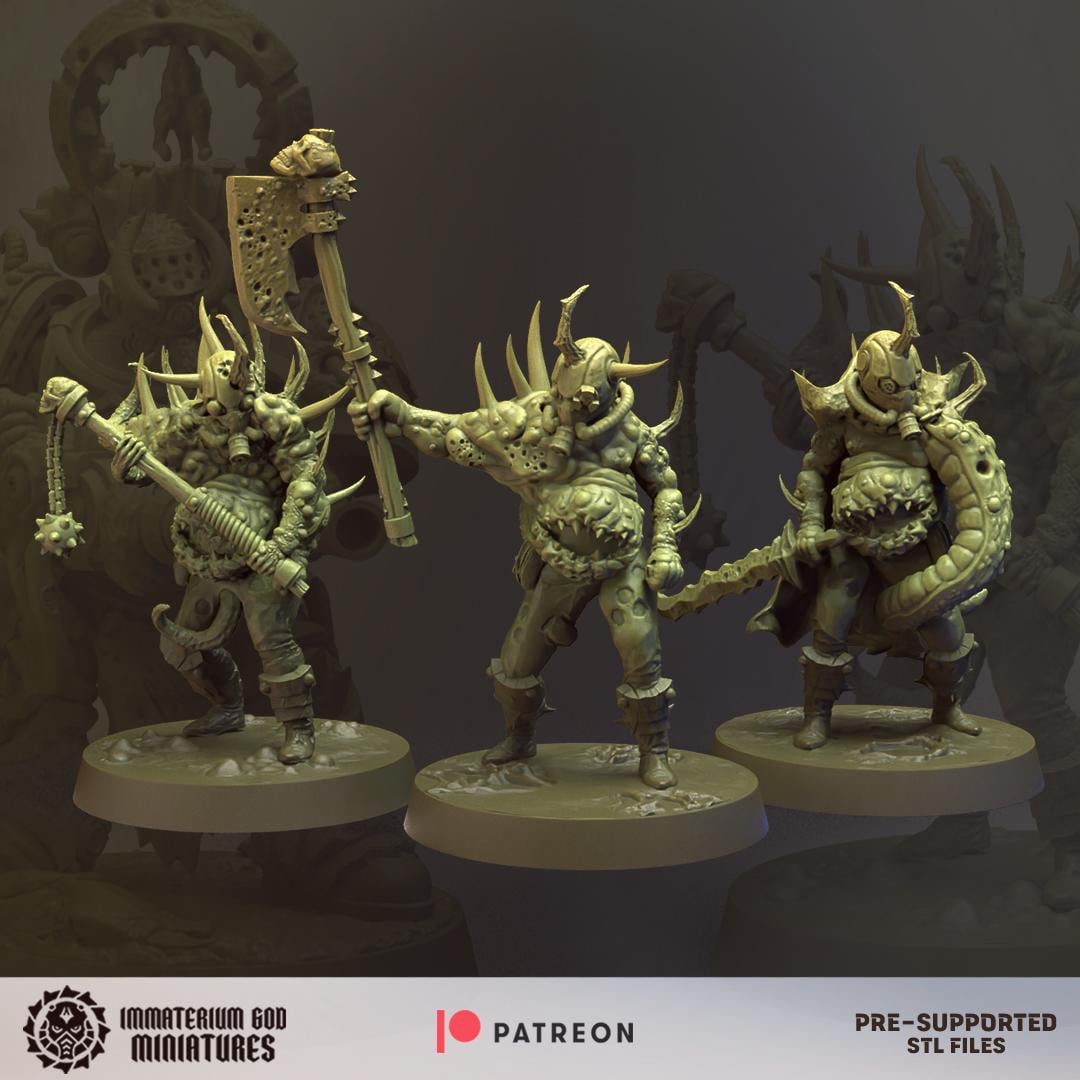 Plaguewalkers Set of 10 | Immaterium God Miniatures | Grimdark Compatible