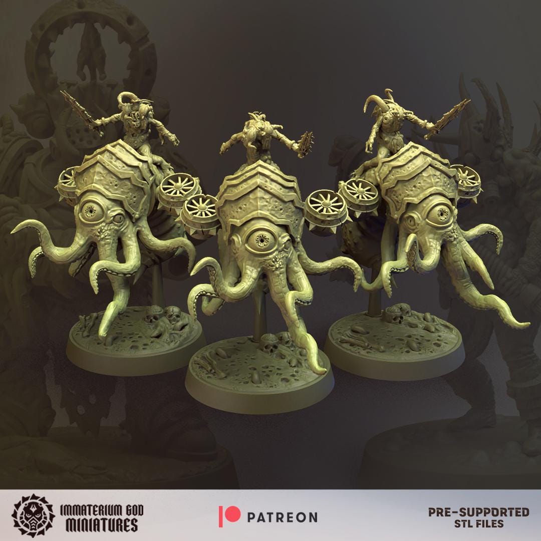 Blind Riders Set of 3 | Immaterium God Miniatures | Grimdark Compatible