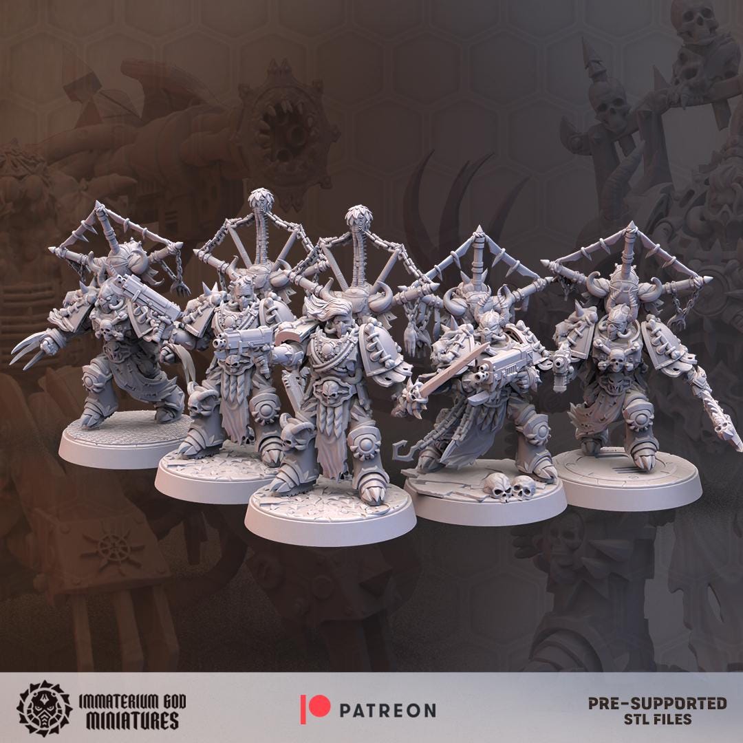 Scavengers (IV) Executors Set of 5 | Immaterium God Miniatures | Grimdark Compatible