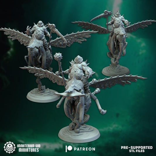 Abyssal Pestbombers Set of 3 | Immaterium God Miniatures | Grimdark Compatible