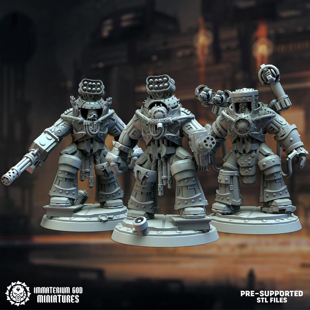 Dark-Steel Destroyers Set | Immaterium God Miniatures | Grimdark Compatible