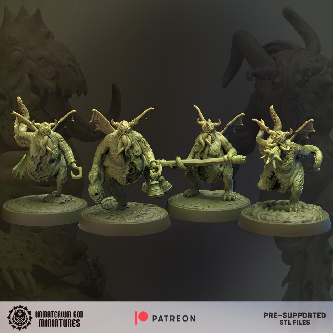 Bandit Swamplers Set of 4 | Immaterium God Miniatures | Grimdark Compatible