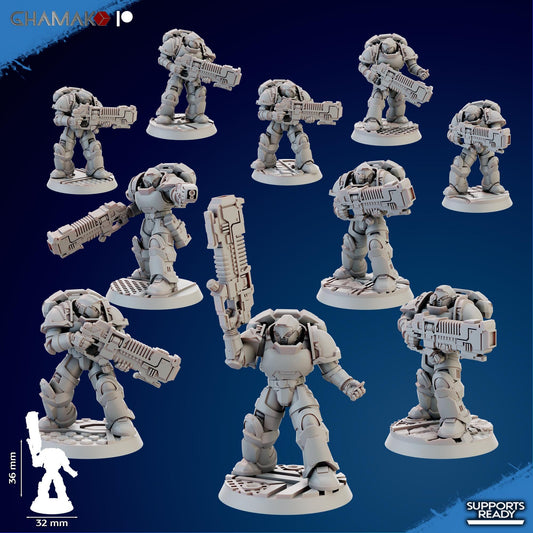 Set of 10 Plasma Devastator | Ghamak | Grimdark Compatible